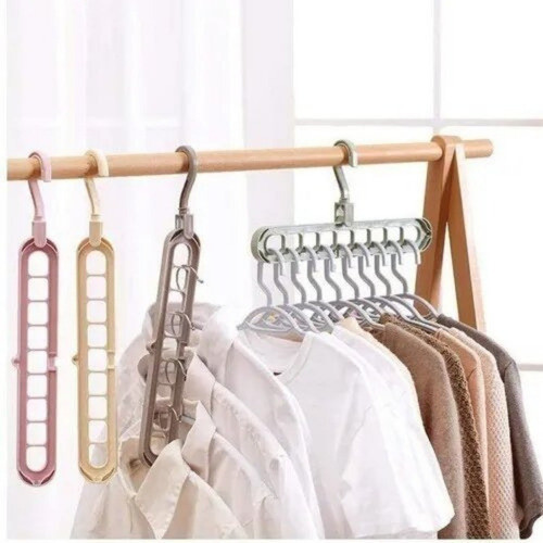 Set X10 Percha Organizadora 9 Espacios Ropa Placard Magica 1