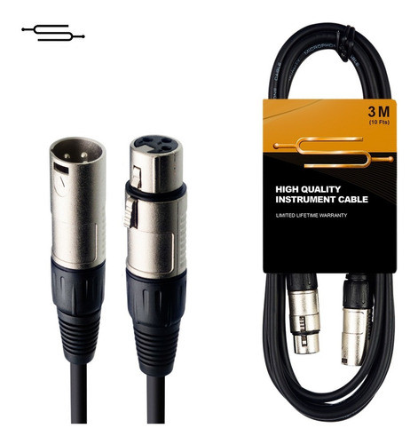 Cable Xlr (cannon) Profesional - 3 Metros Microfono Simisol 1