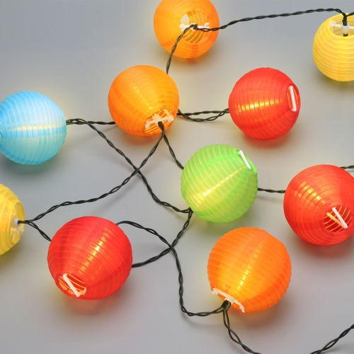 5.6 M 20 Nylon Led Linterna Cadena Luces Con Blanco Cálido R 1
