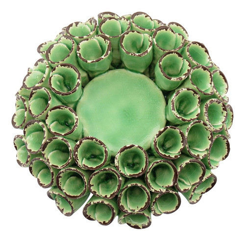 Castical Crispin Ceramica Verde Coral Home Decorativo Casa 1