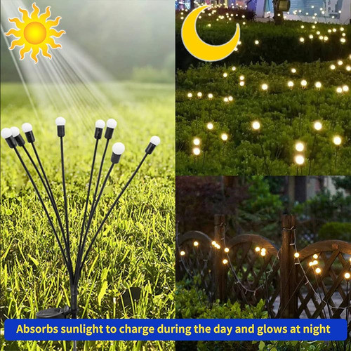 Rodnsurw 4 Pack Luces Solares Luciérnagas Solares Luces De J 1