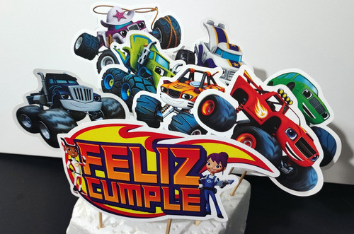 Adorno Torta Feliz Cumple Blaze And The Monster Machines 1