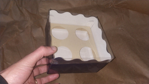 Caja Para 4 Cup Cake , Pack De 5 Cajas 0