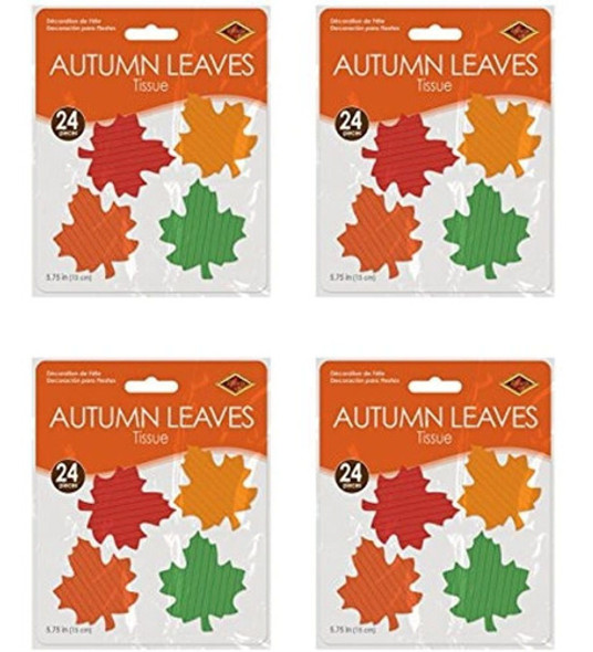 Beistle Tissue Autumn Leaves 5.75 , Paquete De 96 0