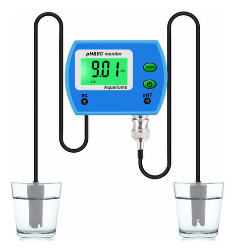 Medidor De Ph Agua Para Acuario 2 En 1 Monitor De Calidad 1