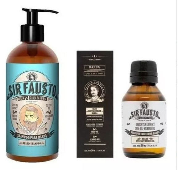 Kit Shampoo Para Barba + Oleo Fortalecedor  Barba Sir Fausto 0 Kit Shampoo Para Barba + Oleo Fortalecedor  Barba Sir Fausto 0