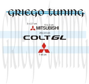 Tun Adhesivos En Vinilo  Mitsubishi Colt Gl  Cromado 0