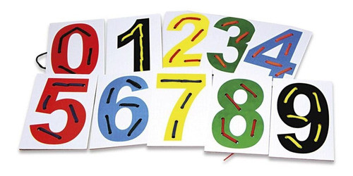 Brinquedo Educativo Alinhavo Números 0 A 9 Montessori 4 Anos 0