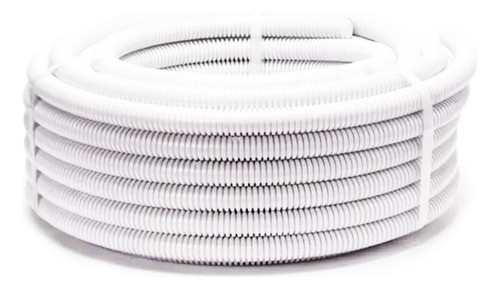 Caño Corrugado 3/4 Pvc Blanco Ignifugo Idt Rollo X 25mts 0