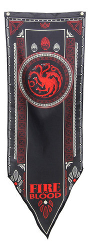 Game Of Thrones Torneo Banner 18x60 Pulgadas Casa Targaryen 0