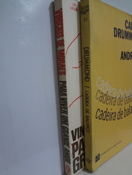 2 Livros Poesia Carlos Drummond De Andrade + Vinicius Moraes 1