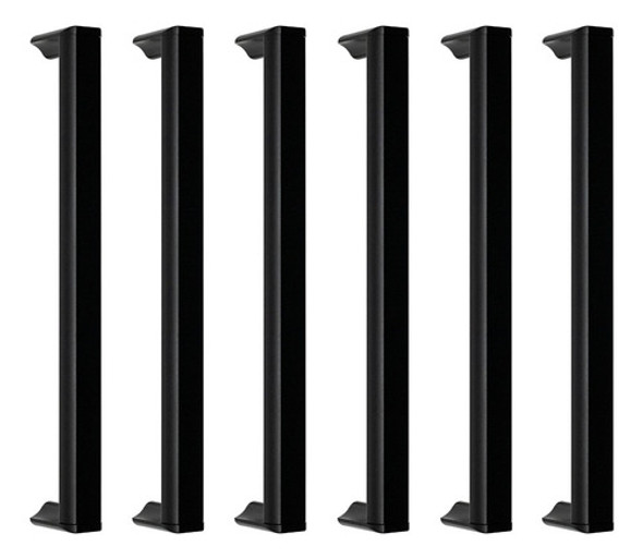 6 Puxador Alumínio De Moveis Gaveta Armario Slim Round 192mm 0