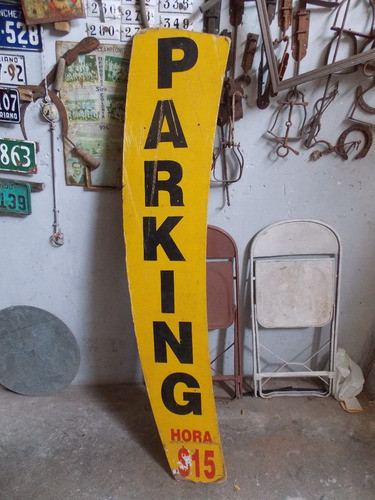Cartel Parking  Madera No Chapa No Esmaltado 0