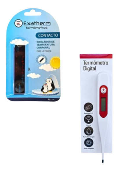 Pack Termometro Digital + Termometro De Contacto Uso Facil 0