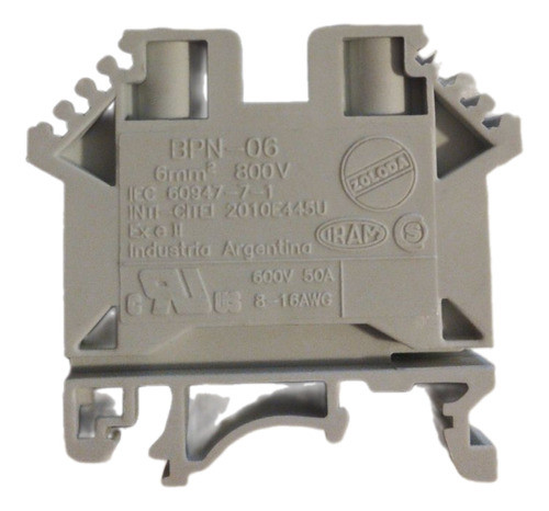 Borne De Paso Bpn-06 Zoloda Gris 6mm 0