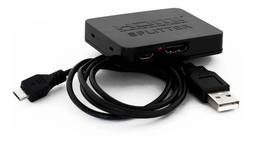 Splitter Hdtv De 2 Puertos 4k Activo Misma Imagen En 2 Tv 0