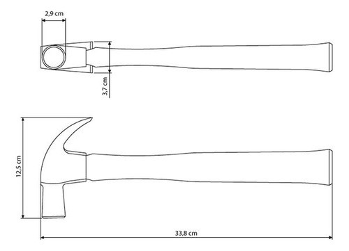 Martelo Carpinteiro 29 Jateado Tramontina Master 40370/029 1