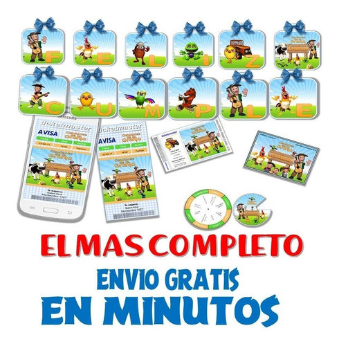 Kit Imprimible Candy Bar Canciones De La Granja Mas Completo 1