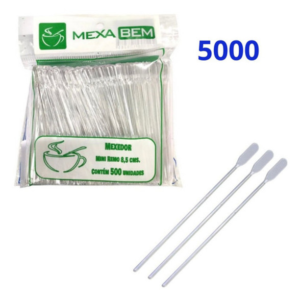 Mexedor Para Café Cristal C/5000 Unidades 8,5 Cm Mini Remo 0 Mexedor Para Café Cristal C/5000 Unidades 8,5 Cm Mini Remo 0