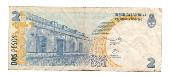 Billete 2 Pesos Convertibles Segundo Diseño Bottero 3237 1