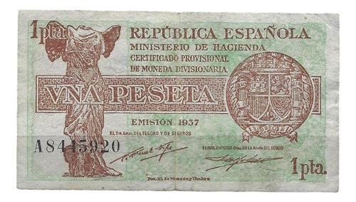 B176 Billete España 1 Peseta Año 1937 P-94 0