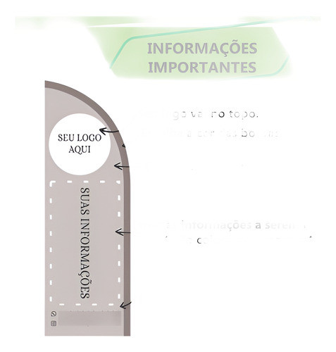 Wind Banner Dupla Face M - Somente O Tecido (promocional) 1