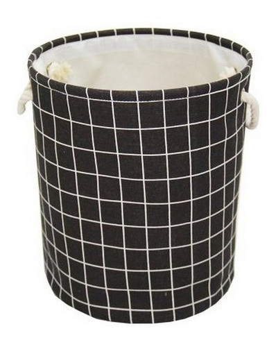 Cesto De Ropa Checker Negro 0