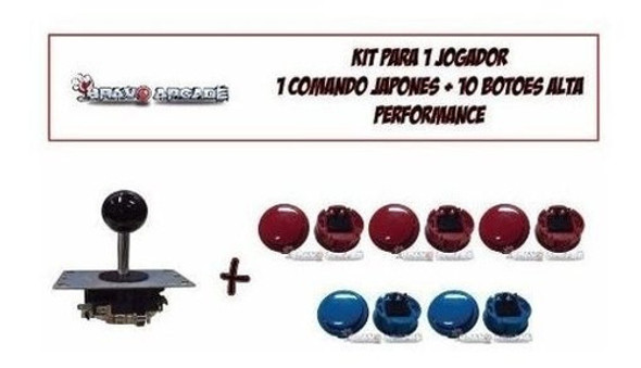 Kit Arcade 01 Player Alta Performance Estilo Sanwa Japones 0