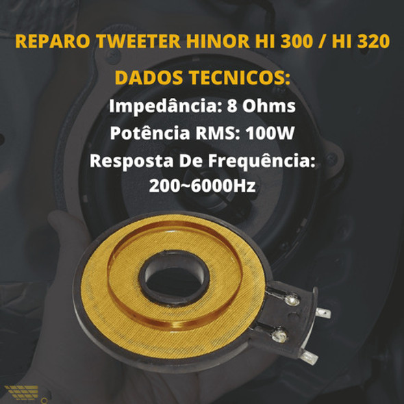 Kit 10 Un Reparo Tweeter Compatível Hinor Hi-300 Hi-320 1