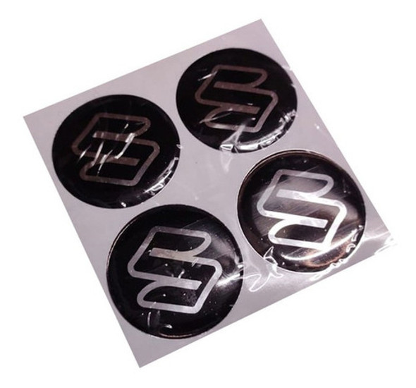 Calco Centro Llanta Suzuki 55mm Negro- Plata 0 Calco Centro Llanta Suzuki 55mm Negro- Plata 0