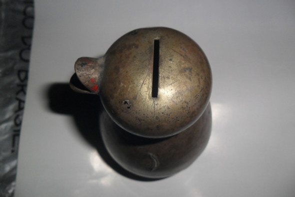 Antigua Alcancia Metal Pinguino Pollito Ave Pajaro Cerradura 1