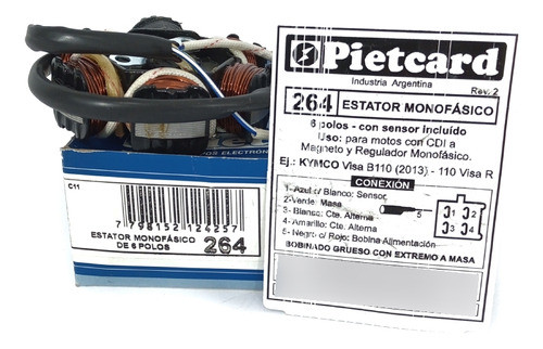 Estator Kymco Visa B110 Polos 6 Pietcard En Msp 1
