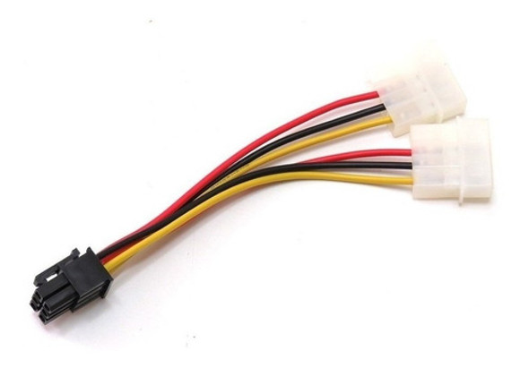 Cabo Adaptador Pci-e 6 Pinos Com Entrada Molex Saída Pci 0