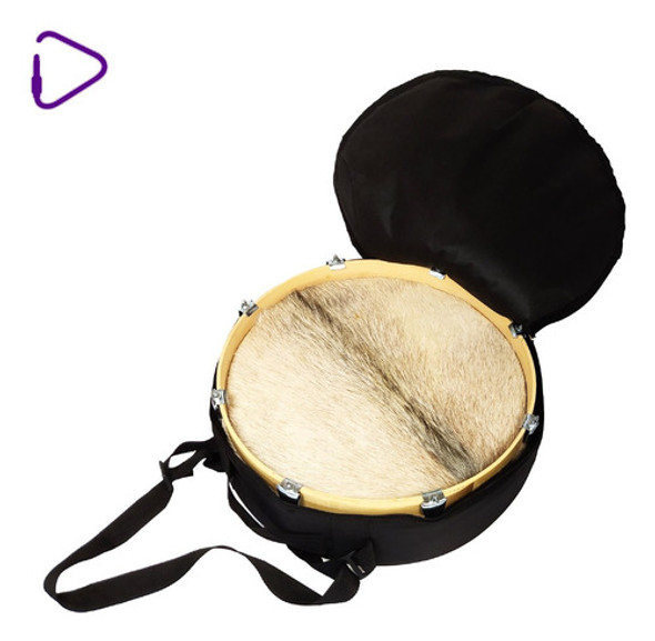Bombo Leguero Chato Compacto 18 PuLG (47 Cm) Viajero + Funda 0