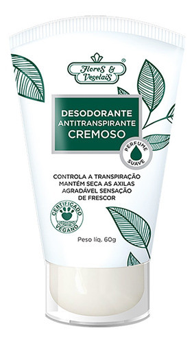 5x Desodorante Antitranspirante Cremoso Flores&vegetais 60g 1