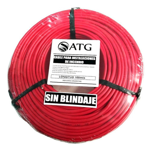 Cable Atg Para Sistemas De Incendio 100% Cobre 2x0.81 S/blin 0