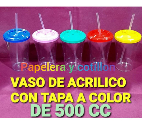 Vasos Acrilicos 475 Cc Con Tapa Color X 10 0 Vasos Acrilicos 475 Cc Con Tapa Color X 10 0