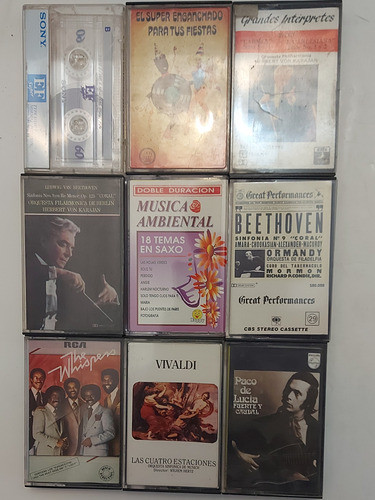Lote Cassettes X20 - Varios Artistas 1