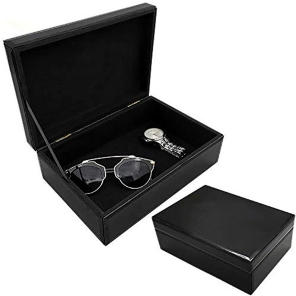 Meetart Organizador De Joyeria Con Espejo De Vidrio Negro O 0