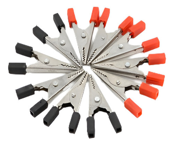 10pcs Cocodrilo Clips Vehículo Batería Test Clips Plomo Sond 0