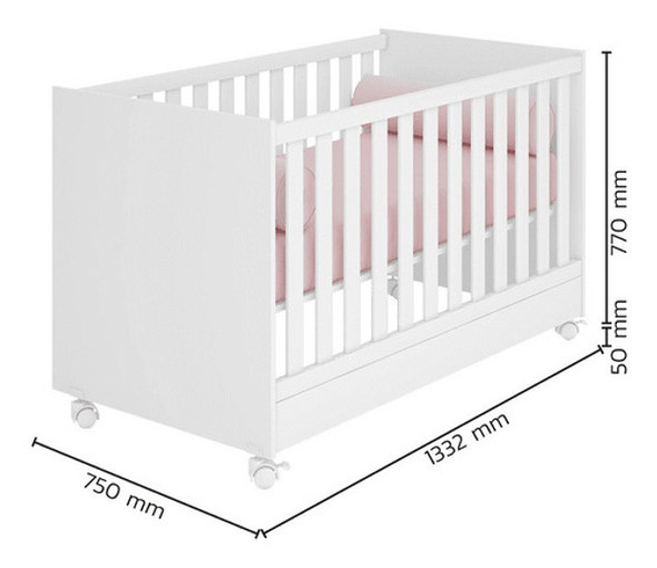 Quarto Bebê Berço Vira Mini Cama Guarda-roupa Meu Sonho 1 Quarto Bebê Berço Vira Mini Cama Guarda-roupa Meu Sonho 1