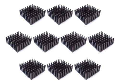 Easycargo 10pcs 0.984in Disipador De Calor Kit 0.984x0.984x0 0