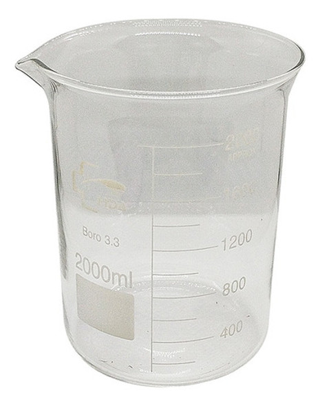 Vaso Vidrio Precipitado  Hda  Boro 3.3 2000ml Importado 1