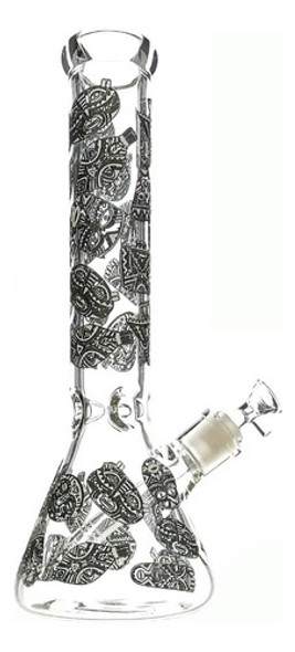Bong Vidrio Pipa De Agua Azteka Grande Con Atrapahielo 34cm 0