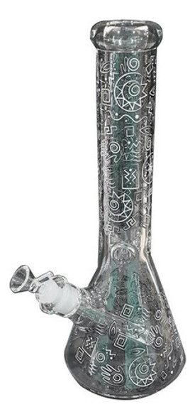 Bong Vidrio Pipa De Agua Azteka Grande Con Atrapahielo 34cm 1