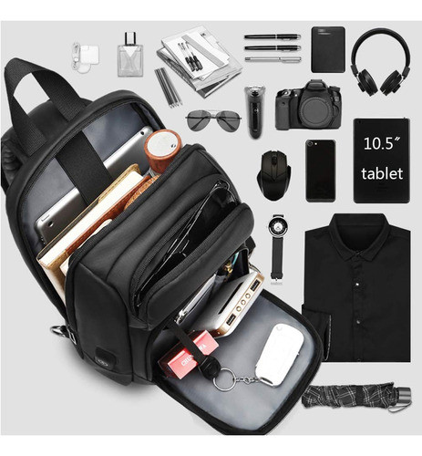 Mochila Sling Tucuxy Para Homens, Transversal, Impermeável D 1