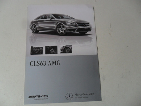 Folleto Mercedes Benz Cls63 Amg No Manual Antiguo Insignia 0
