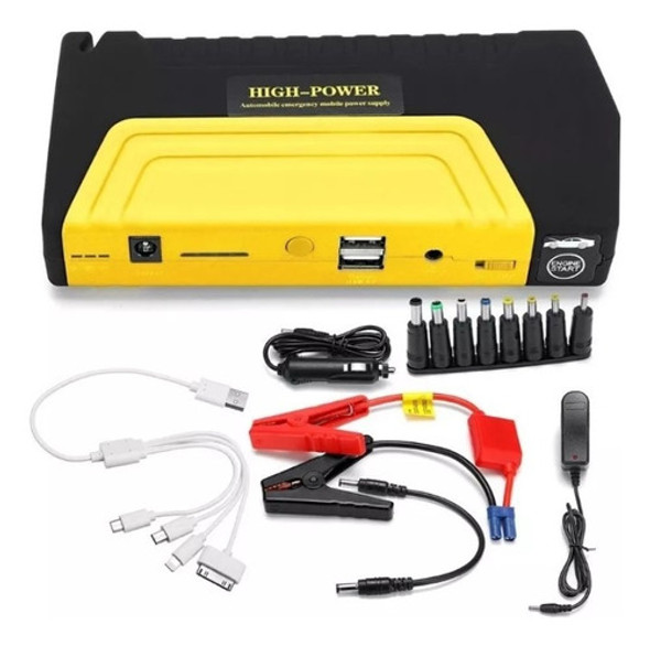 Arrancador Auto Moto Cargador Bateria Portatil + Compresor 1