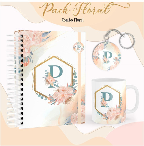 Arquivos P/ Agendas E Planner - Combo Floral Salmão 0