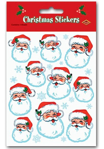 Etiquetas Engomadas De La Cara De Santa (4 Shs / Pkg) 0